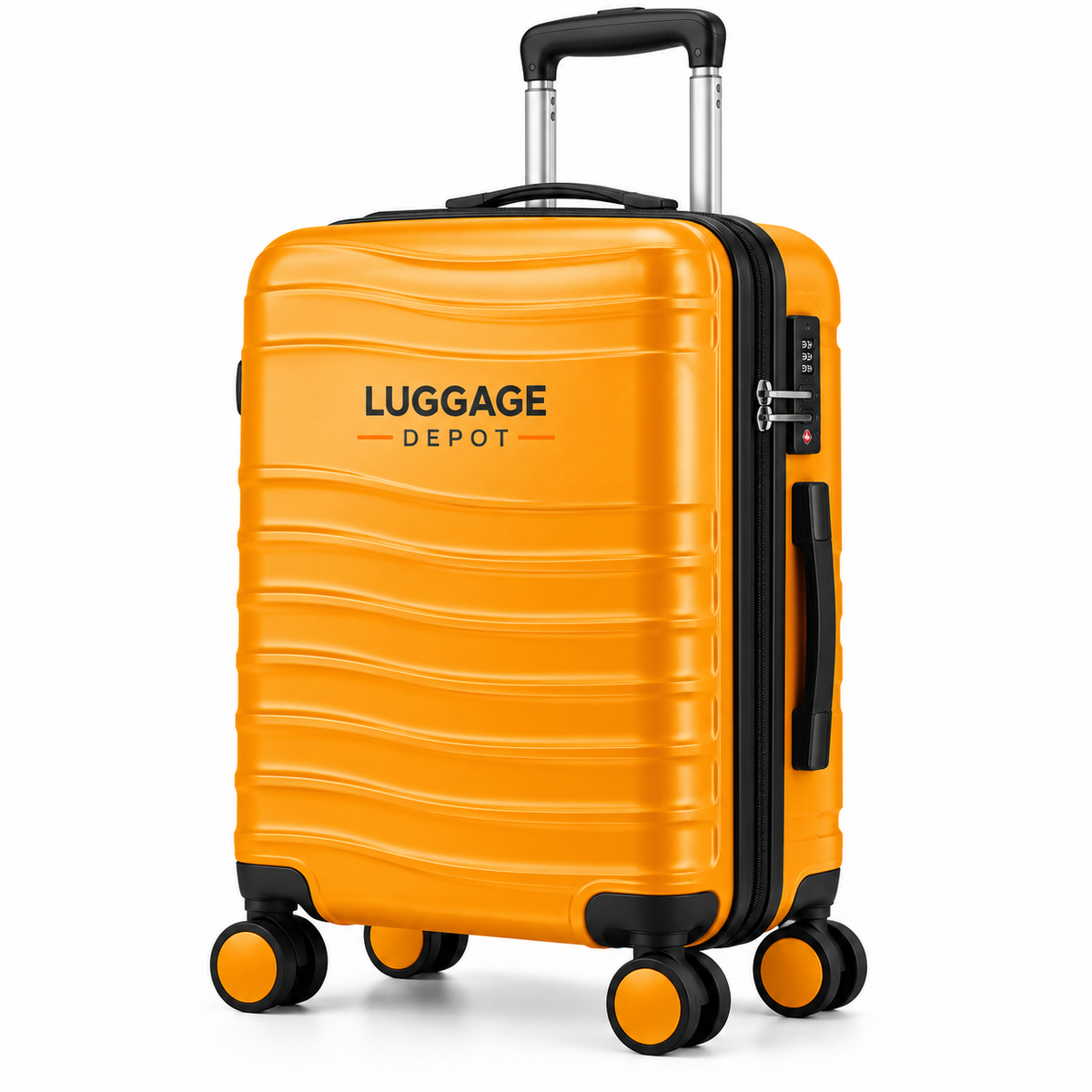 Luggage Depot Vibrant Orange Hardside Spinner Travel Suitcase with TSA Lock