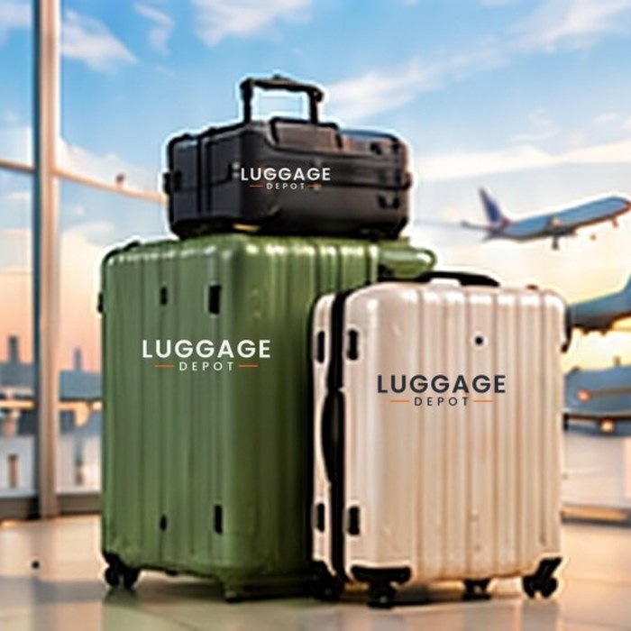 Explorer Luggage Set - Olive & Ivory